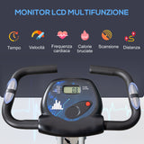 easycomfortsoozier cyclette da camera pieghevole 5 posizioni e 8 livelli di resistenza 43x97x109cm