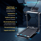 easycomfort easycomfort tapis roulant elettrico pieghevole 1 12km h motore 500w schermo lcd nero