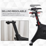 easycomfort easycomfort cyclette magnetica professionale da camera in acciaio e abs con sellino regolabile 100x50x116 126cm nero