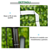 easycomfort easycomfort rete da calcio rebounder pieghevole con bersaglio altezza e angolazione regolabili metallo e pe 123x73x178 5cm nero