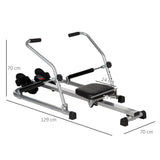 easycomfort vogatore pieghevole 4 livelli di resistenza e display acciaio e abs 129x70x70 cm