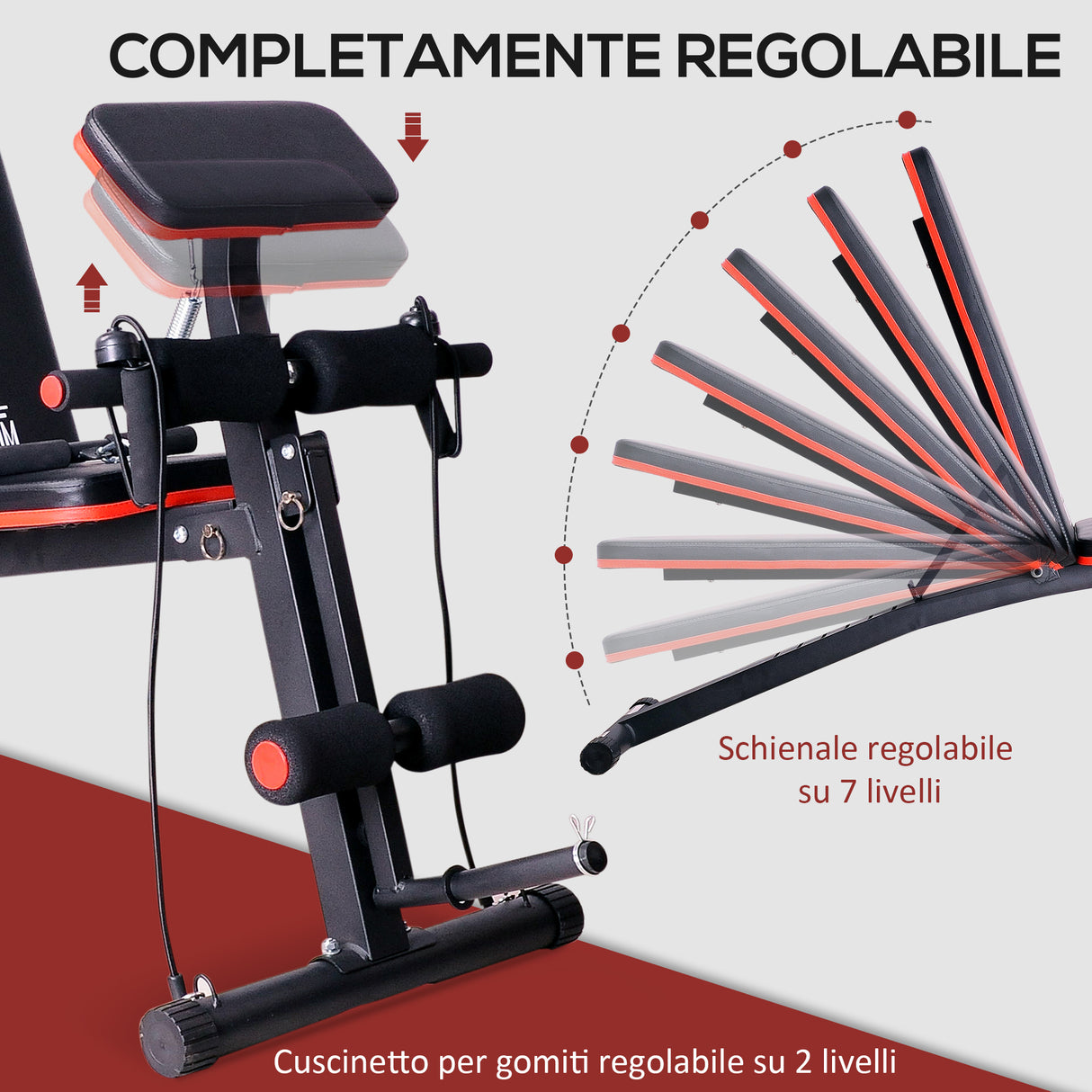 easycomfort easycomfort panca multifunzionale regolabile per bilanciere addominali dorsali manubri elastici per allenamento completo