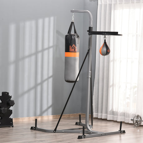 easycomfort easycomfort stazione multiuso regolabile con sacco da boxe 20kg e punching ball per allenamento pugilato