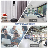 easycomfort easycomfort punching ball sacco boxe da terra con guantoni inclusi altezza regolabile