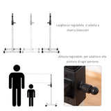 easycomfort easycomfort porta bilanciere universale in acciaio altezza regolabile su 12 livelli carico massimo 150kg