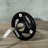 easycomfort set di 2 dischi pesi in acciaio con rivestimento in gomma per bilanciere