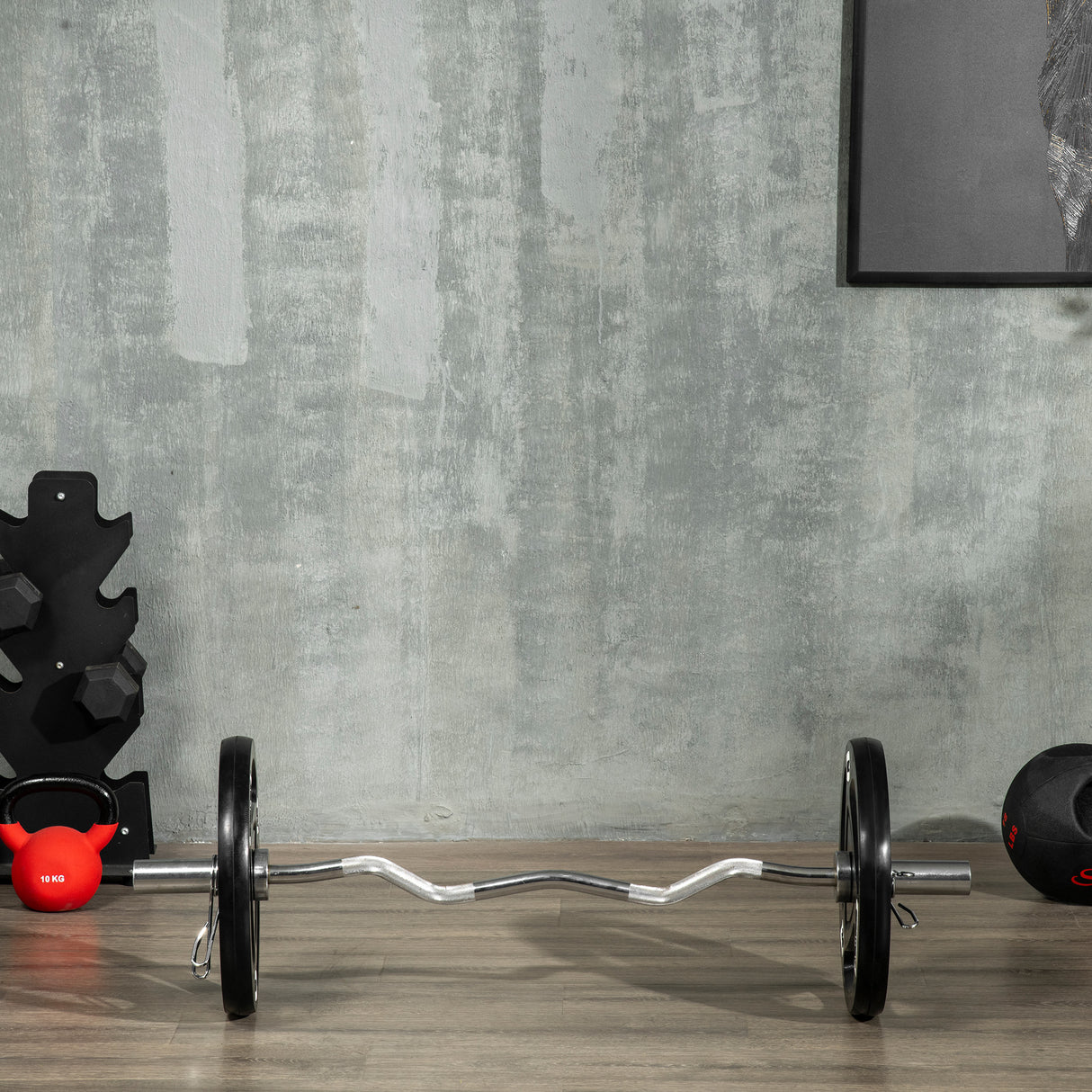 easycomfort set di 2 dischi pesi da 20kg in acciaio con rivestimento in gomma per bilanciere