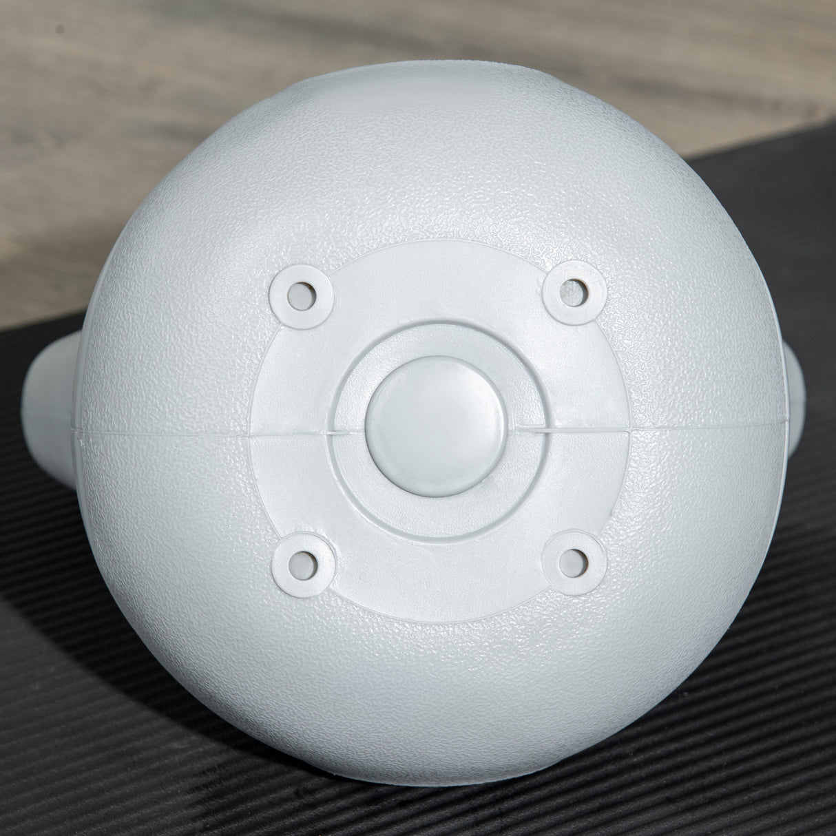easycomfort kettlebell 12kg in pu e sabbia con base piatta e impugnatura per stacchi squat e sollevamenti 24x17x28 cm blu