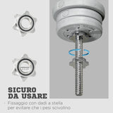 easycomfort bilanciere da squat stacchi da terra e sollevamenti per pesi da o2.5 cm da 100kg mx in acciaio o2.5x170 cm argento