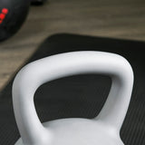 easycomfort kettlebell 4kg in pvc e sabbia metallica per allenamento spalle e bicipiti 19x19x26 cm grigio