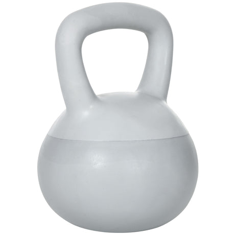easycomfort kettlebell 10kg in pvc e sabbia metallica per allenamento spalle e bicipiti 22x22x29 cm grigio