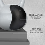 easycomfort kettlebell 12kg in pvc e sabbia metallica per allenamento spalle e bicipiti 22x22x29 cm grigio