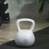 easycomfort kettlebell 12kg in pvc e sabbia metallica per allenamento spalle e bicipiti 22x22x29 cm grigio
