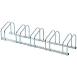 easycomfort rastrelliera portabiciclette parcheggio per 5 biciclette in acciaio 145 33 27 cm argento