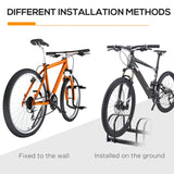 easycomfort rastrelliera portabiciclette parcheggio per 6 biciclette in acciaio 179x33x27 cm nero
