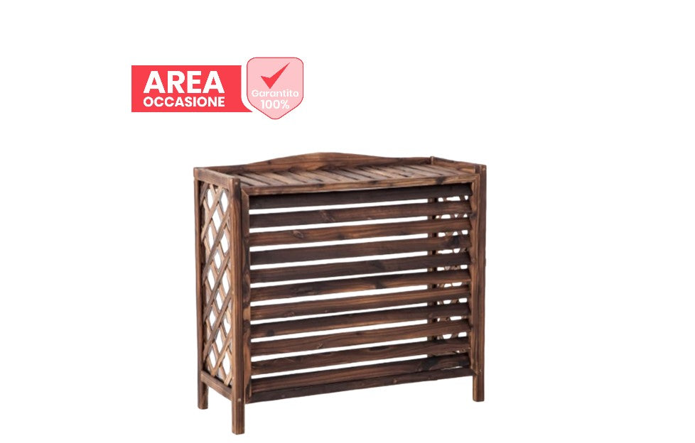 no brand area occasioni copertura copri unita esterna condizionatore in legno wood 80x47x77 per condizionatori 900012000 btu