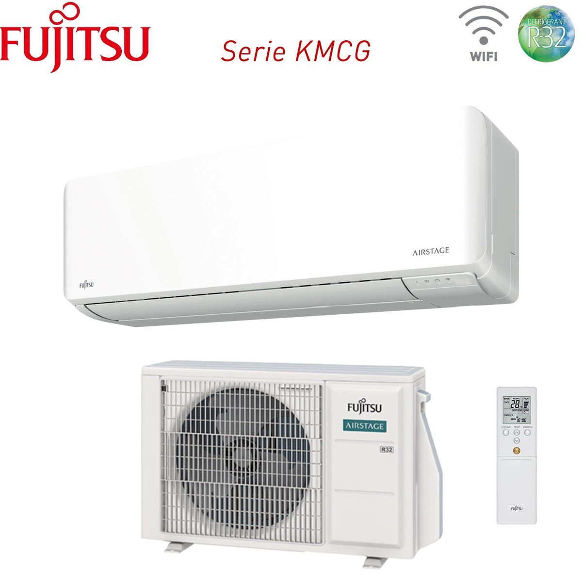 climatizzatore condizionatore fujitsu inverter serie km 7000 btu asyg07kmcf codice 3ngf87270 r 32 wi fi integrato classe a__ a_