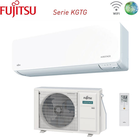 climatizzatore condizionatore fujitsu inverter serie kg 14000 btu asyg14kgtf codice 3ngf87225 r 32 wi fi integrato classe a__ a_