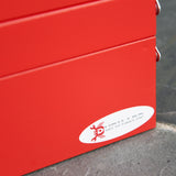 easycomfort cassetta porta attrezzi in acciaio pieghevole con 5 vassoi valigetta porta attrezzi 56x20x21 34cm rosso