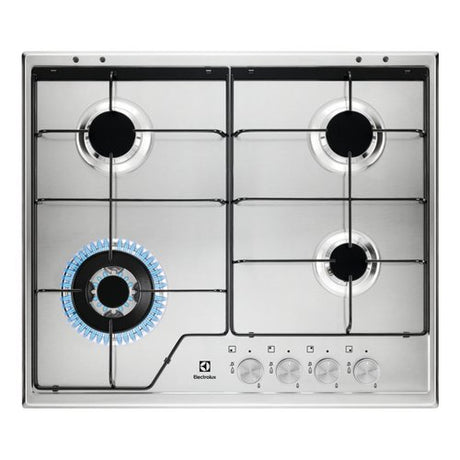 electrolux piano cottura a gas electrolux serie 600 kgs6434sx 4 fuochi l595xp51 inox ean 7332543609307