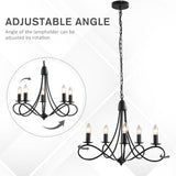 easycomfort easycomfort lampadario a soffitto stile rustico acciaio intrecciato nero con 5 candelieri regolabili e pieghevoli 58 x 45cm ean 8054144136028