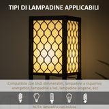 easycomfort easycomfort lampada da terra a colonna in mdf e plastica con 2 ripiani per soggiorno studio e camera da letto 26x26x156 cm