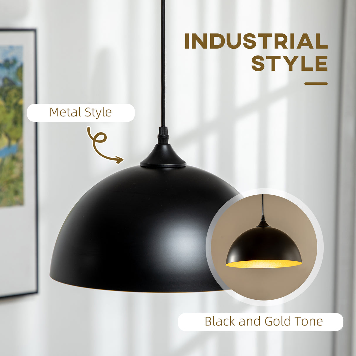 easycomfort easycomfort lampada a sospensione moderna ad altezza regolabile set 2 pezzi in metallo con viti incluse 30x126 cm nero