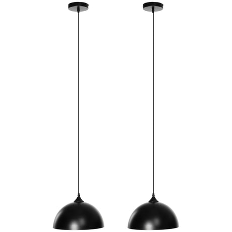easycomfort easycomfort lampada a sospensione moderna ad altezza regolabile set 2 pezzi in metallo con viti incluse 30x126 cm nero