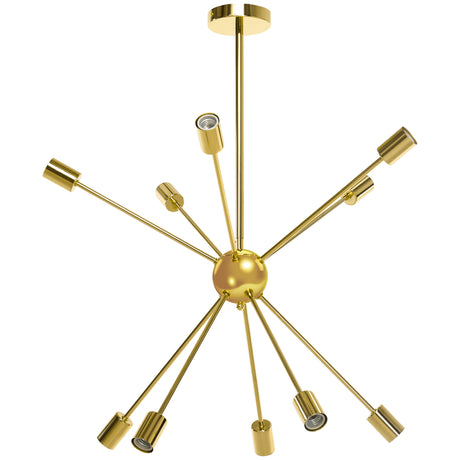 easycomfort easycomfort lampada a sospensione in metallo oro con 10 luci per cucina soggiorno e camera da letto 65x65x78 5 cm