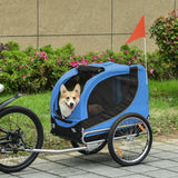 easycomfort easycomfort rimorchio bici per cani azzurro e nero 130x90x110cm
