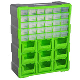 easycomfort easycomfort cassettiera box per accessori minuteria verde 38x16x47.5cm
