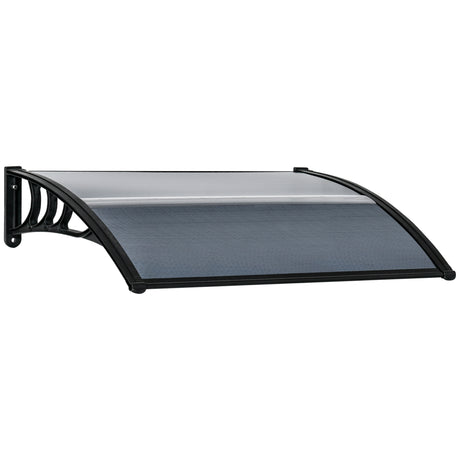 easycomfort tettoia in policarbonato anti uv da esterno per porte e finestre 200x80cm 30045