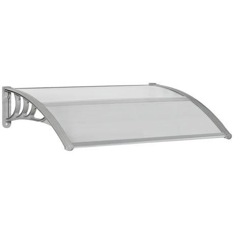 easycomfort tettoia in policarbonato anti uv da esterno per porte e finestre 200x80cm