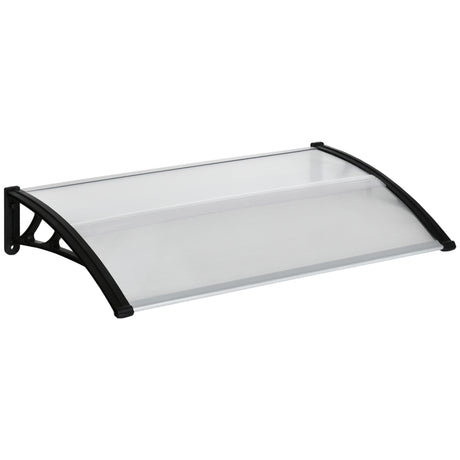 easycomfort easycomfort pensilina da esterno per finestre e porte in policarbonato e alluminio 110x60x18cm trasparente
