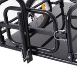 easycomfort easycomfort carrello rimorchio per bicicletta nero 156x72x82cm