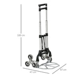 easycomfort easycomfort carrello portapacchi pieghevole in alluminio con 6 ruote per scale carico 70kg