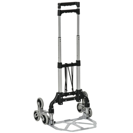 easycomfort easycomfort carrello portapacchi pieghevole in alluminio con 6 ruote per scale carico 70kg
