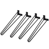 easycomfort gambe per tavoli set 4 pezzi in acciaio preforato con 20 viti incluse 12x12x71 cm nero