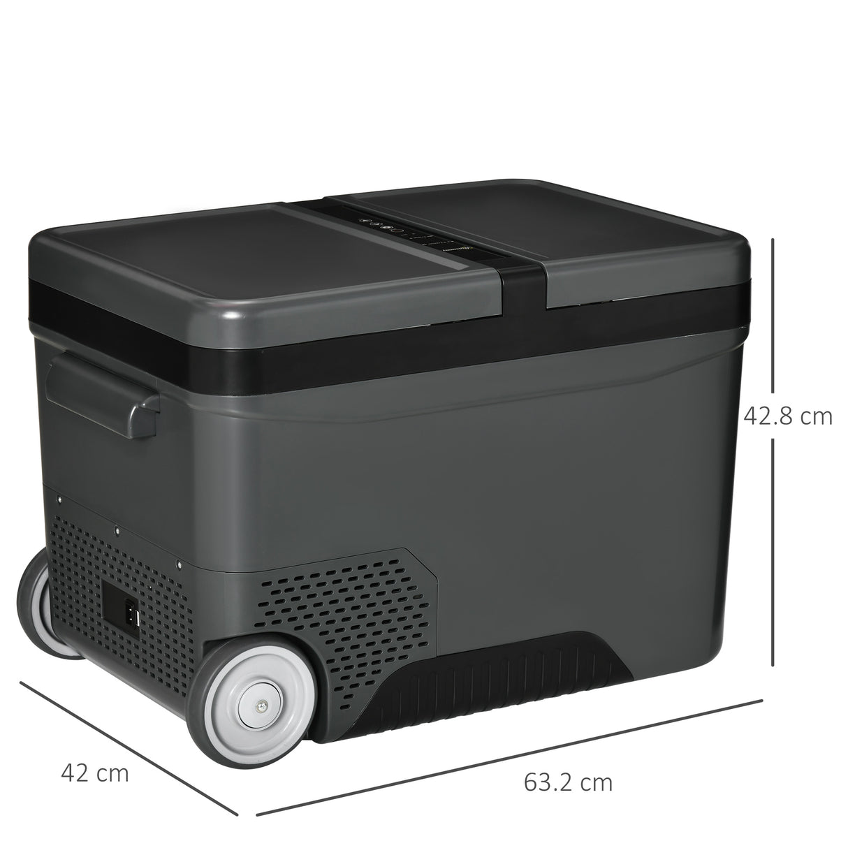 easycomfort frigo portatile elettrico a compressore da 35l con maniglia telescopica e ruote frigorifero piccolo da 12 24v dc e 110 240v ac per auto e camion