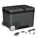 easycomfort frigo portatile elettrico a compressore da 35l con maniglia telescopica e ruote frigorifero piccolo da 12 24v dc e 110 240v ac per auto e camion