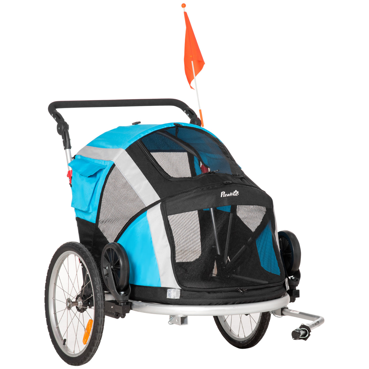 easycomfort carrello trasporto cani sotto i 30kg con 2 ingressi finestre a rete e tetto apribile 150x82x98 108cm
