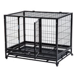 easycomfort easycomfort gabbia box per cani cuccioli da interno esterno con rotelle 92 62 75cm