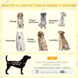 easycomfort easycomfort cuccia per cani da esterno con terrazza finestra e tetto impermeabile 124x112x105cm grigio