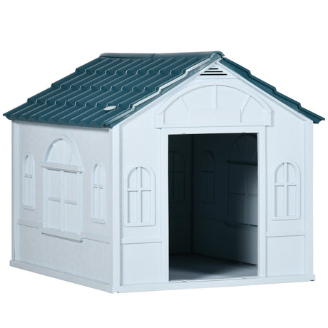 easycomfort cuccia per cani di taglia media e piccola max 20kg in pp impermeabile 65x75.7x63 cm blu