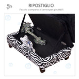 easycomfort easycomfort divanetti per cani per animali domestici con vano portaoggetti nero e bianco 57x34x36cm
