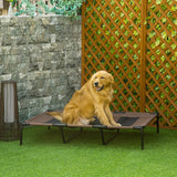 easycomfort easycomfort brandina lettino per cani pieghevole in metallo e tessuto oxford con sacca di trasporto 122x92x23cm marrone e nero