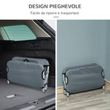 easycomfort easycomfort lettino per cani pieghevole in acciaio e tessuto oxford per interni ed esterni 59x46x15 cm grigia