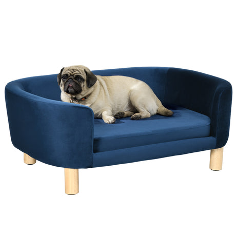 easycomfort cuccia da interni divano per gatti o cani di taglia piccola e media in velluto blu