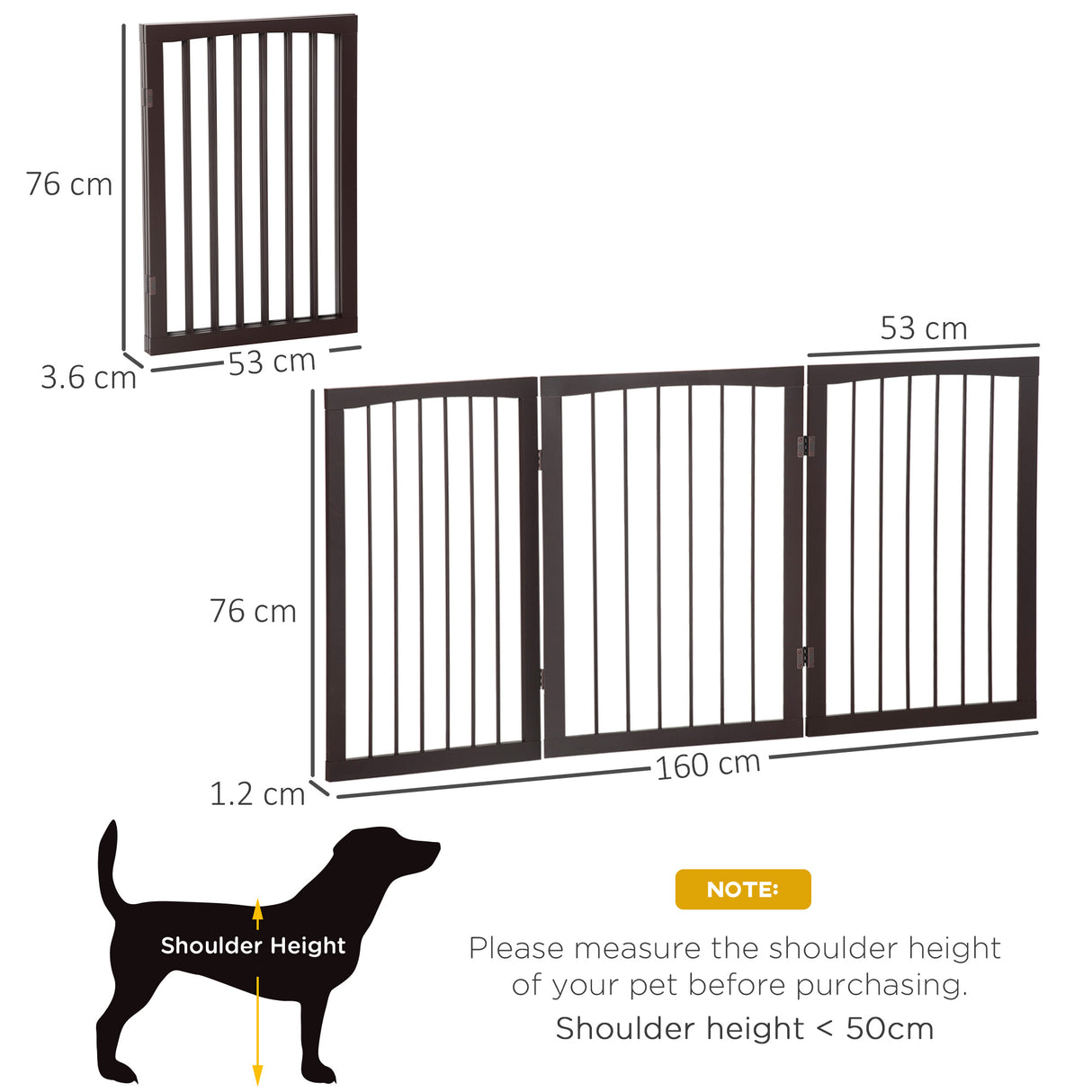 easycomfort easycomfort cancellino per cani e animali domestici a 3 sezioni divisorio di sicurezza pieghevole 160x1.2x76cm