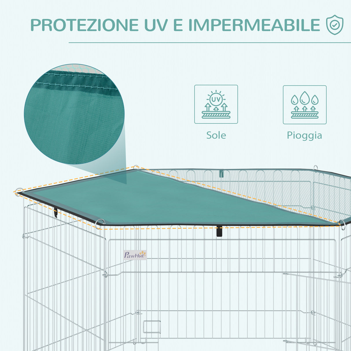 easycomfort easycomfort recinto per animali domestici con copertura impermeabile 6 moduli 59 x 60cm